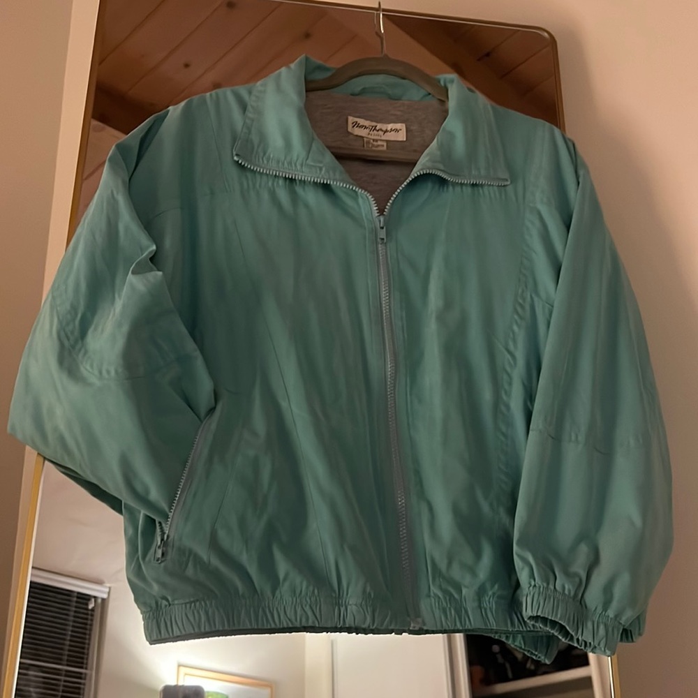 Vintage NormThompson blue suede Jacket #M (petite medium)